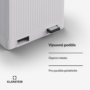 Klarstein Grama 40, pedálový kôš, 40L / 2x20L, bezhlučný, PP plast, retro