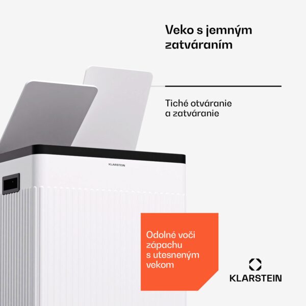 Klarstein Grama 40, pedálový kôš, 40L / 2x20L, bezhlučný, PP plast, retro - Image 2