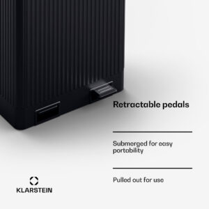 Klarstein Grama 60, pedálový kôš, 60L / 2x30L, tichý, PP plast, retro