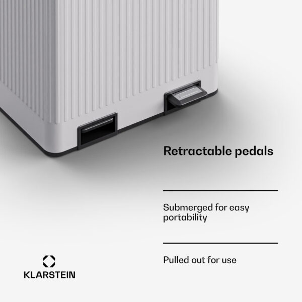 Klarstein Grama 60, pedálový kôš, 60L / 2x30L, tichý, PP plast, retro