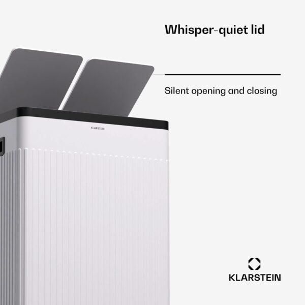 Klarstein Grama 60, pedálový kôš, 60L / 2x30L, tichý, PP plast, retro - Image 3
