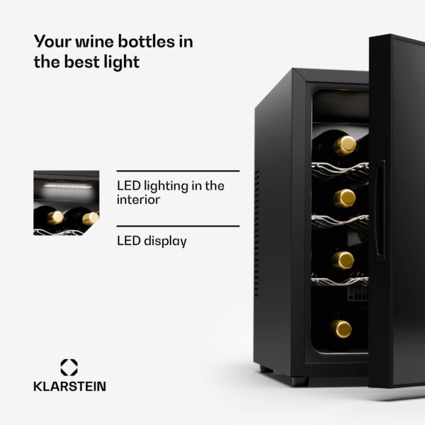 Klarstein Silent Vino 16 Uno, Chladnička na víno, 1 zóna / 16 fliaš - Image 2
