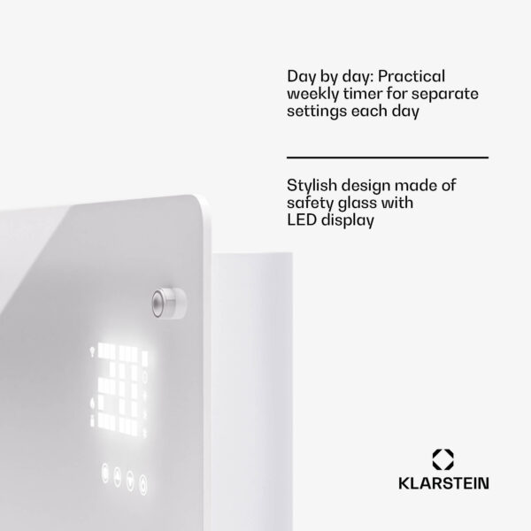 Klarstein Bornholm Smart 1500, konvekčné vykurovacie teleso, 1500W, WiFi, LED, IP24 - Image 3