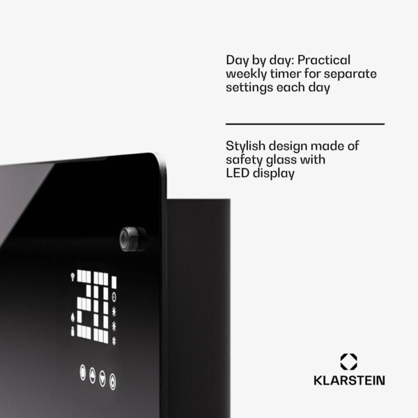 Klarstein Bornholm Smart 1500, konvekčné vykurovacie teleso, 1500W, WiFi, LED, IP24 - Image 3