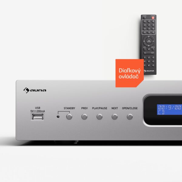 Auna Art22 CD/MP3 prehrávač, HiFi prehrávač, CD, CD-R/RW, CD-MP3, Displej, Diaľkové ovládanie