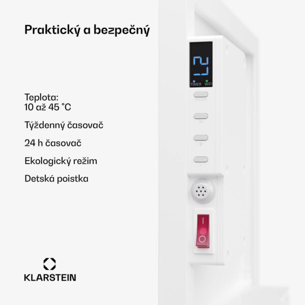 Klarstein Wonderwall Air Smart 320, infračervený ohrievač, 30 x 100 cm, 320 W, aplikácia - Image 2