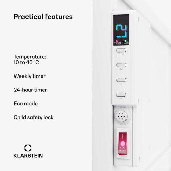 Klarstein Wonderwall Air Smart 770, infračervený ohrievač, 60 x 120 cm, 770 W, aplikácia - Image 2