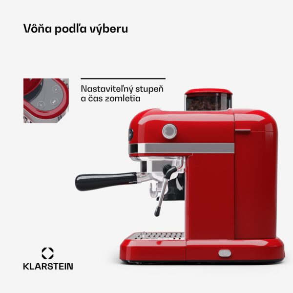 Klarstein Bella Café, espresso kávovar, vrátane mlynčeka, 1550 W, 20 bar, 1,4 litra