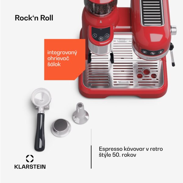 Klarstein Bella Café, espresso kávovar, vrátane mlynčeka, 1550 W, 20 bar, 1,4 litra - Image 2