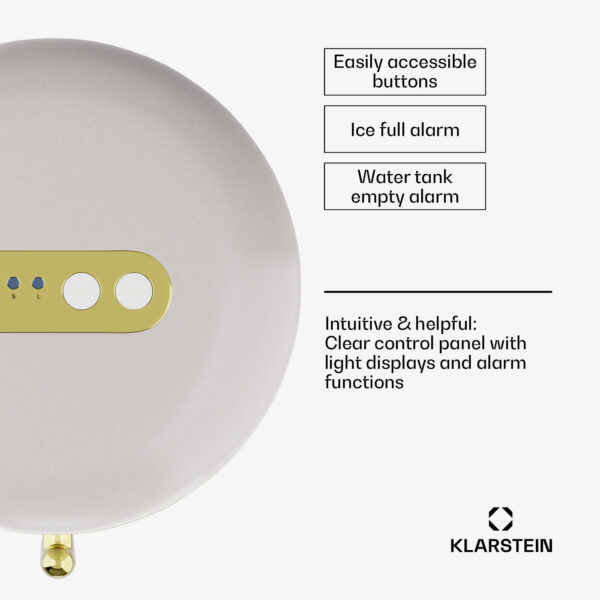 Klarstein Passau, výrobník ľadu, 2 veľkosti, 15 kg/24 h, Auto-Clean