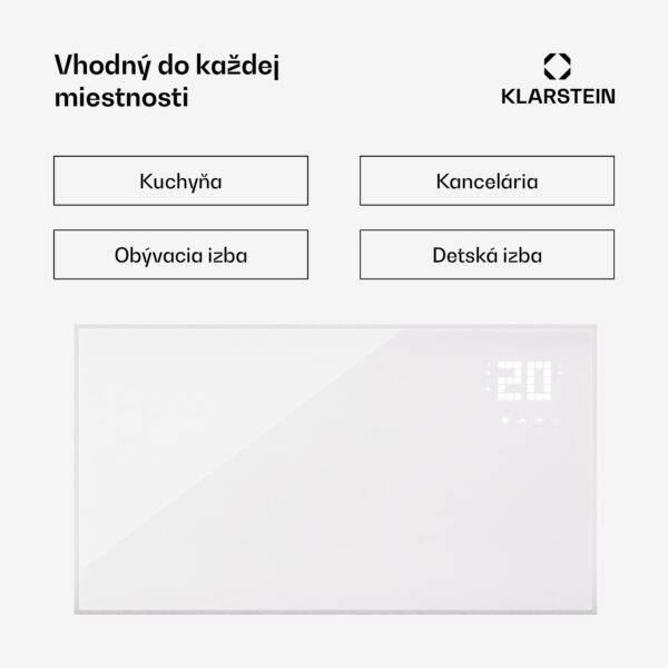 Klarstein Wonderwall Smart Bornholm, Infražiarič, 90x50cm, App, 480W - Image 3