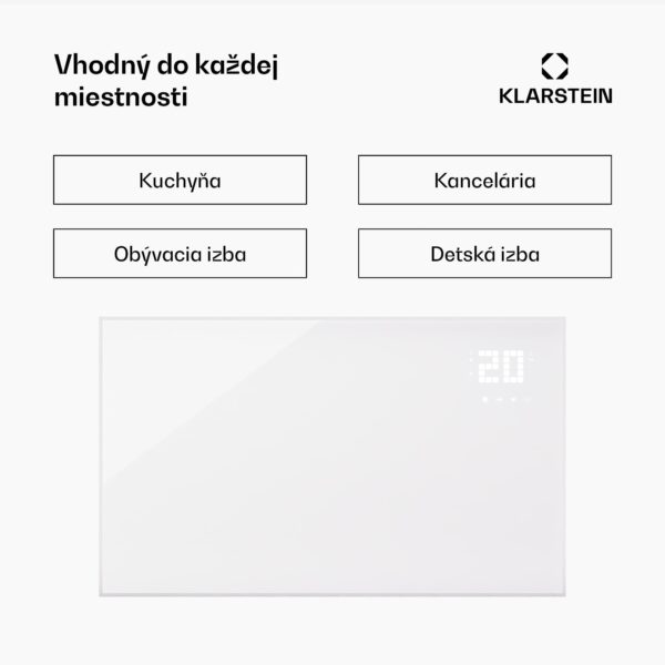 Klarstein Wonderwall Smart Bornholm, Infražiarič, 100x60 cm, App, 600W - Image 3