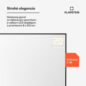 Klarstein Wonderwall Smart Bornholm, Infražiarič, 110 x 65 cm, 600 W, aplikácia