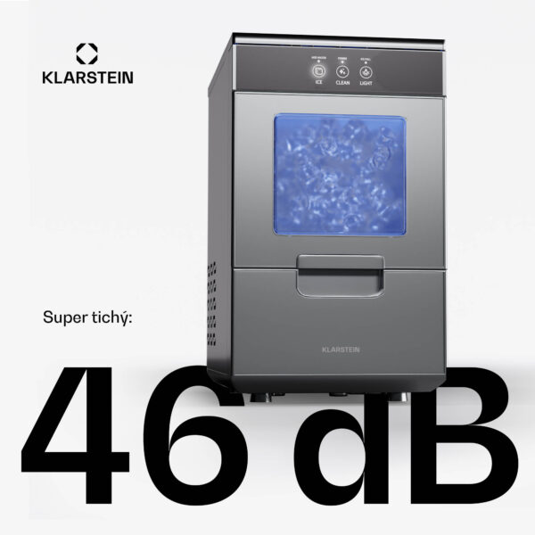 Klarstein Ice Galet, výrobník ľadových nugetiek, 20 kg/24 h, Auto-Clean, 2,2-litrová nádrž na vodu - Image 3