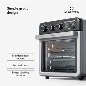 Klarstein Teplovzdušná fritéza, Air Glaze, 2000W, 34L, 9 programov, horný a spodný ohrev, 2000W, 34L, 9 programov