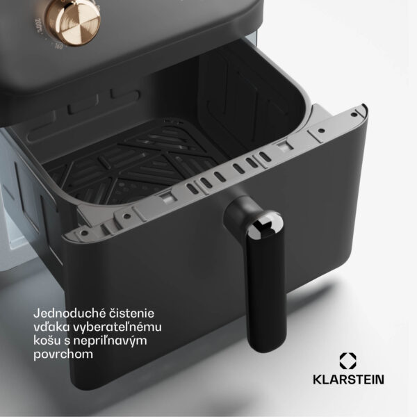 Klarstein AeroCrisp 6, teplovzdušná fritéza, 1700 W, 6 litrov, otočné gombíky - Image 3
