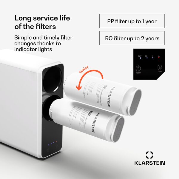 Klarstein PureLine 400, filtračný systém, reverzná osmóza, 400 GPD / 1500 L/d