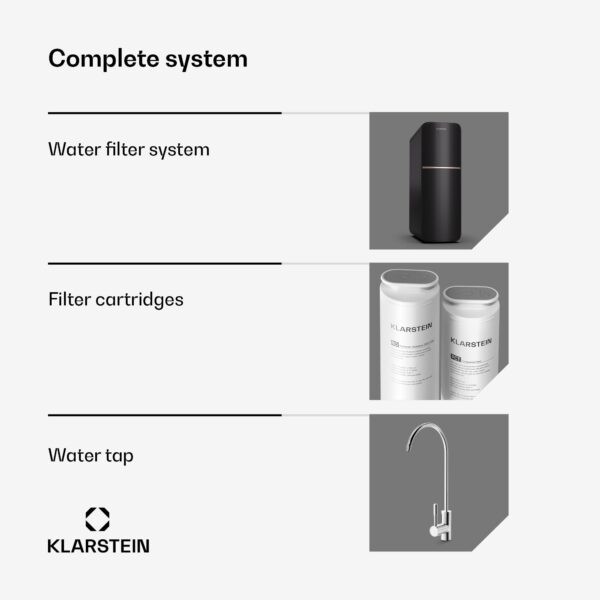 Klarstein PureLine 400, filtračný systém, reverzná osmóza, 400 GPD / 1500 L/d - Image 3