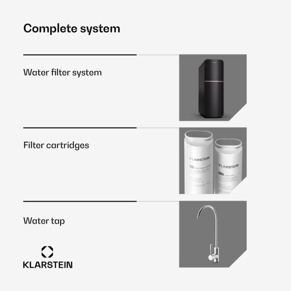 Klarstein PureLine 600, filtračný systém, reverzná osmóza, 600 GPD / 2270 L/d - Image 3