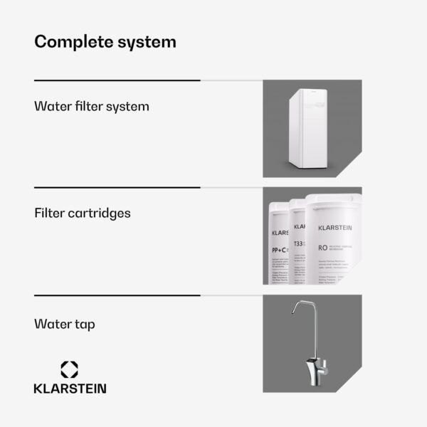Klarstein PureFina 600, filtračný systém, reverzná osmóza, 600 GPD / 2270 L/d - Image 3