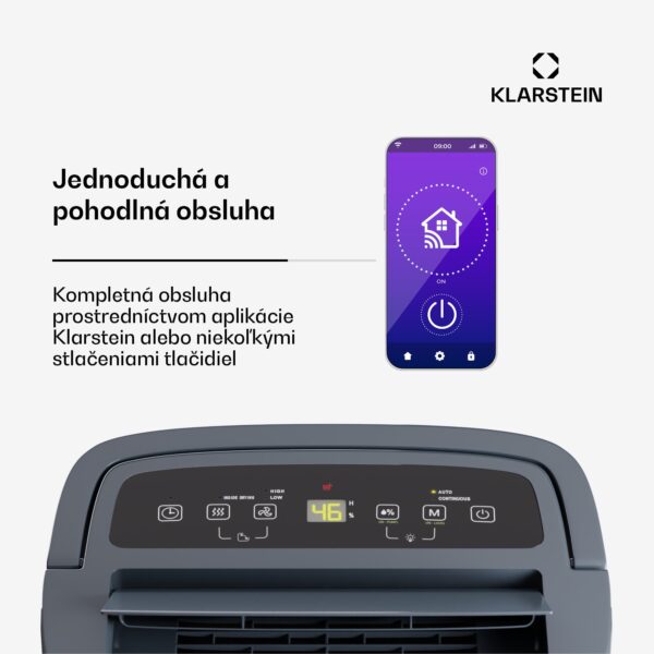 Klarstein DryFy Pro Connect Smart, Odvlhčovač vzduchu, WiFi, Kompresný, 30l/d, 25-30m² - Image 3
