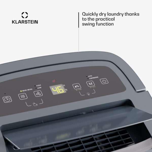 Klarstein DryFy Connect 50 Smart, Odvlhčovač, WiFi, Kompresia, 50l/d, 45-55m² - Image 2