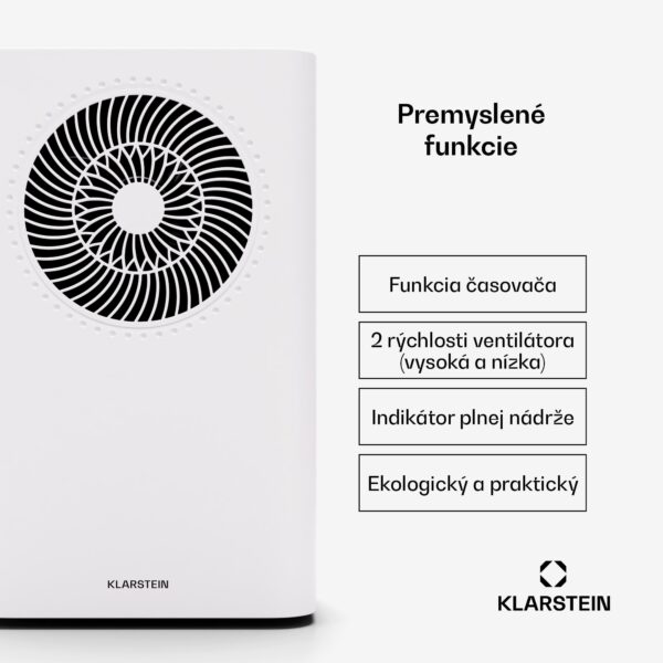 Klarstein CircleDry Smart 12 L odvlhčovač, 12 L/deň, 260 W, 24m², WiFi, časovač, filter