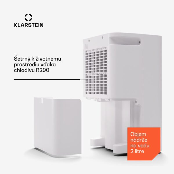 Klarstein CircleDry Smart 12 L odvlhčovač, 12 L/deň, 260 W, 24m², WiFi, časovač, filter - Image 2