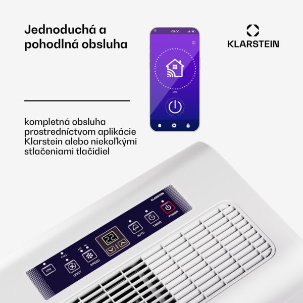Klarstein DryFy Grand Smart 70, odvlhčovač, WiFi, kompresný, 70l/24h, 60-90 m² - Image 3