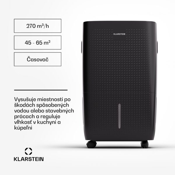 Klarstein DryFy Pro Connect 60 Smart, Odvlhčovač, WiFi, Kompresia, 60l/24h, 45-65 m²