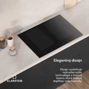Klarstein Chef-Fusion Down Air System, indukčný sporák + DownAir digestor, 72 cm, 600 m³/h, EEC A