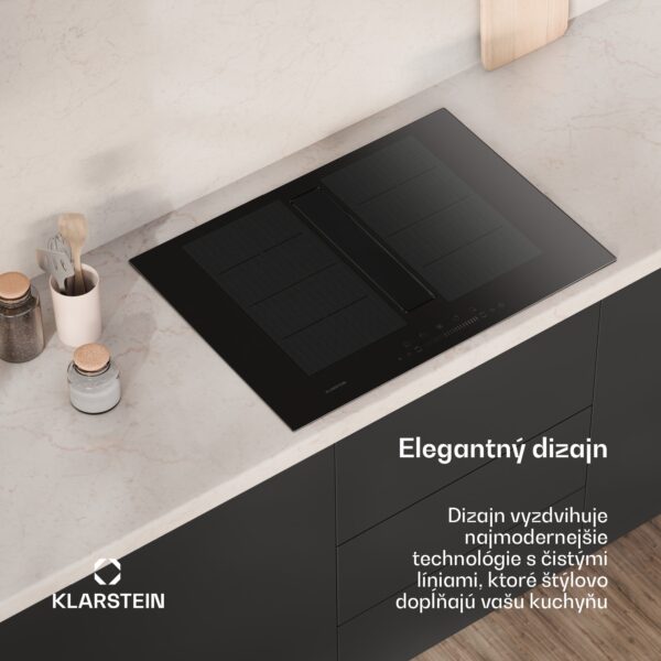 Klarstein Chef-Fusion Down Air System, indukčný sporák + DownAir digestor, 72 cm, 600 m³/h, EEC A