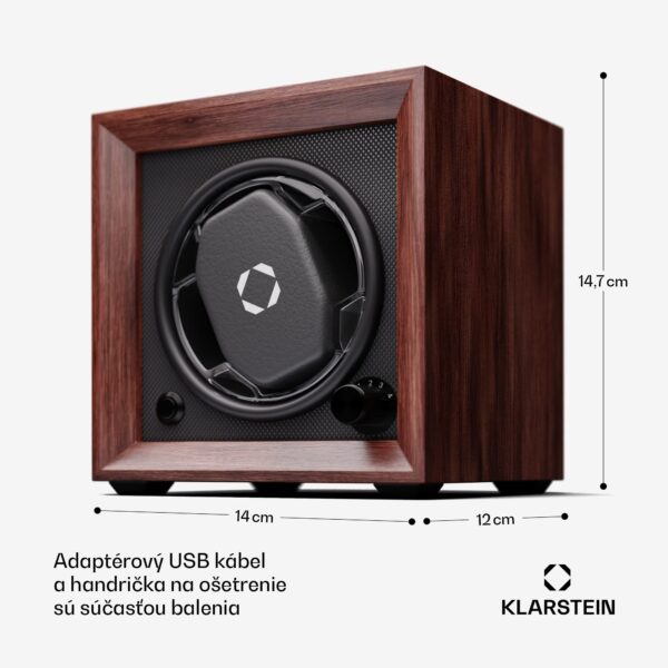 Klarstein Brienz 1, naťahovač hodiniek, 1 hodinky, 4 režimy, drevený vzhľad, modré vnútorné osvetlenie - Image 3