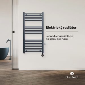 Blumfeldt Harrison Smart, elektrický radiátor, 50 x 100 cm, 400 W, Aplikácia, 3 ohrievače uterákov