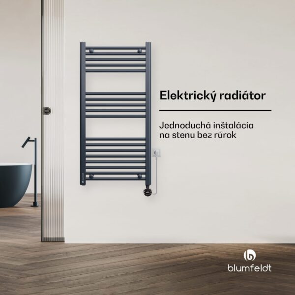 Blumfeldt Harrison Smart, elektrický radiátor, 50 x 100 cm, 400 W, Aplikácia, 3 ohrievače uterákov