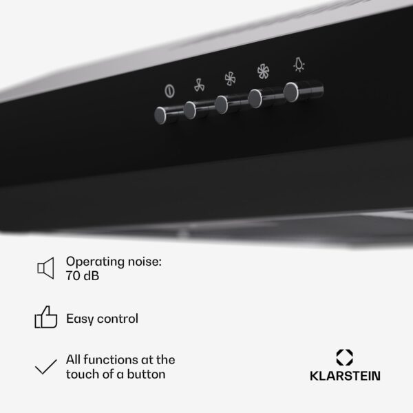 Klarstein Contempo 60, digestor, 60 cm, podskrinkový, 200 m³/h, LED, akryl, nehrdzavejúca oceľ - Image 2