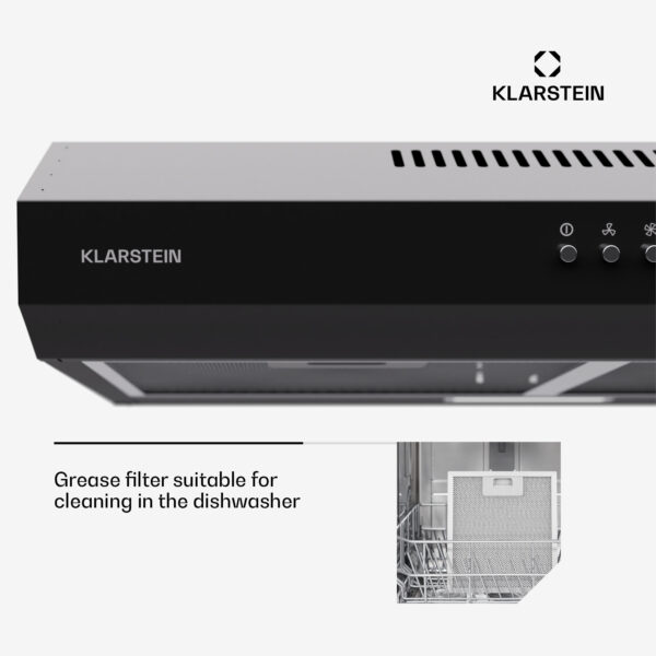 Klarstein Contempo 60, digestor, 60 cm, podskrinkový, 200 m³/h, LED, akryl, nehrdzavejúca oceľ - Image 3