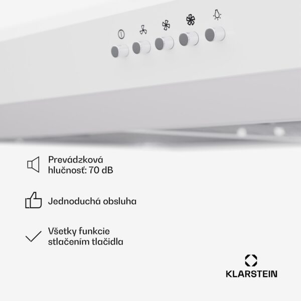 Klarstein Contempo 90, digestor, 90 cm, podskrinkový, 200 m³/h, LED, akryl, nehrdzavejúca oceľ - Image 2
