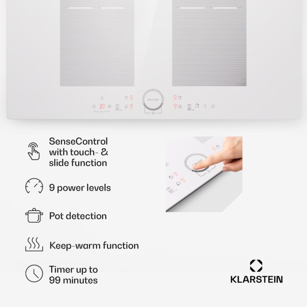 Klarstein Delicatessa 77 Flex vstavaná indukčná varná doska 4 zóny 7000 W sklokeramika - Image 3