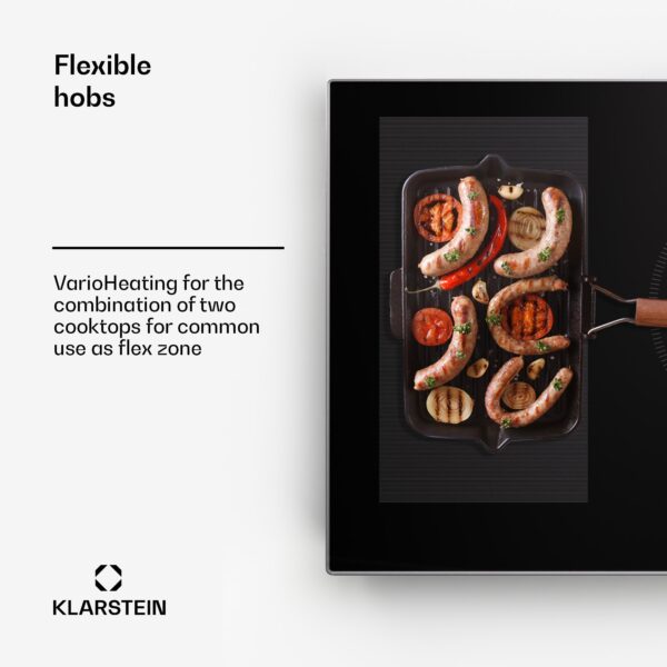 Klarstein Delicatessa 90 Hybrid Prime vstavaná indukčná varná doska 5 zón 7200 W sebestačná