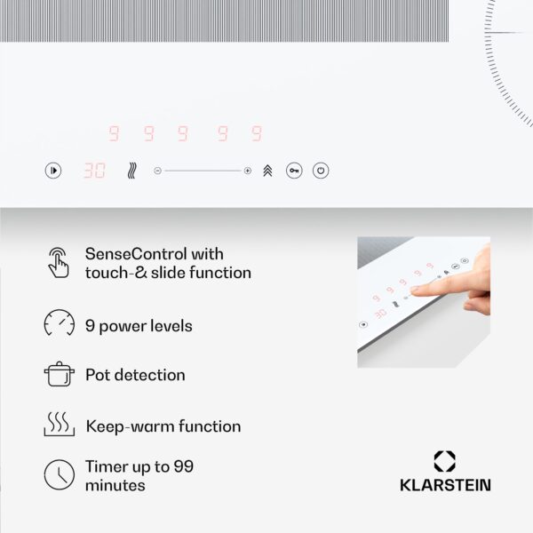 Klarstein Delicatessa 90 Slim Hybrid indukčná varná doska - Image 2