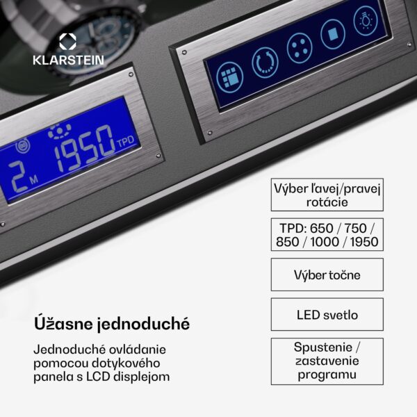 Klarstein Verdon 9, naťahovač hodiniek, na 9 hodiniek, 3 režimy, 5 rýchlostí, LED, diaľkové ovládanie - Image 2
