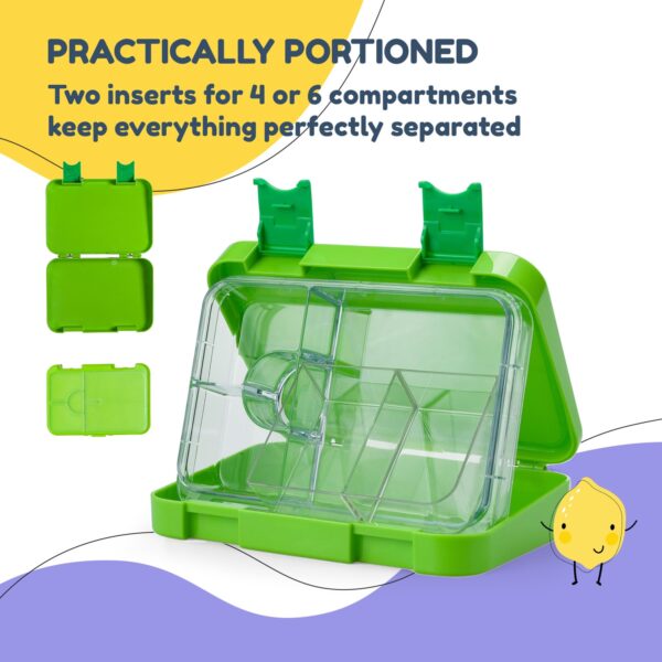 Klarstein schmatzfatz junior Lunchbox, 6 priehradiek, 21,3 x 15 x 4,5 cm