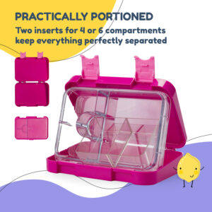 Klarstein schmatzfatz junior Lunchbox, 6 priehradiek, 21,3 x 15 x 4,5 cm