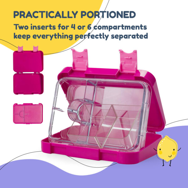 Klarstein schmatzfatz junior Lunchbox, 6 priehradiek, 21,3 x 15 x 4,5 cm
