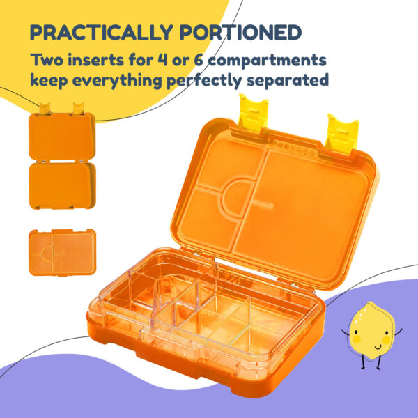 Klarstein Schmatzfatz junior Lunchbox, 6 priehradiek, 21,3 x 15 x 4,5 cm