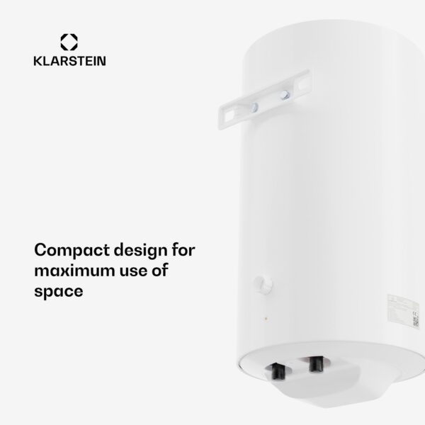 Klarstein ENDURAHEAT SMART 50, bojler, 50 litrov, 75°C. 1500 W, 3 veľkosti biely - Image 2