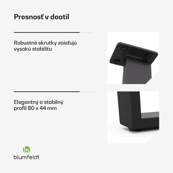 Blumfeldt Ayr Table Legs, Nohy stola 62 x 72 cm, kov - Image 2