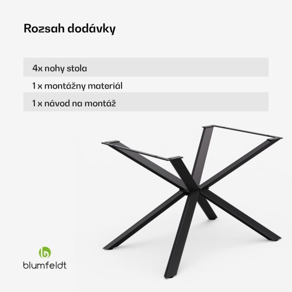 Blumfeldt Clydebank Dining Legs nohy stola| 71 x 60 x 90 cm (VxŠxH), kov - Image 3