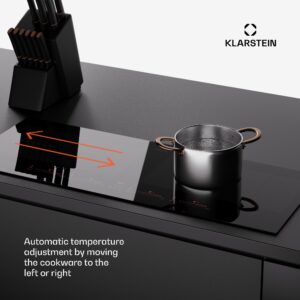 Klarstein Masterzone 90 Slim Flex, indukčná varná doska, max. 7200 W, vstavaná, 4 zóny, 2 Flex zóny, technológia ThermoBoost, Smart Flex